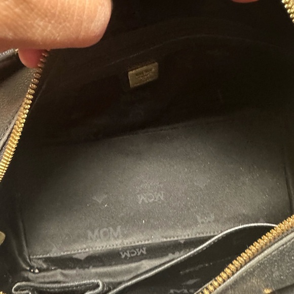 MCM Black Satchel with Gold Details - Picture 7 of 7